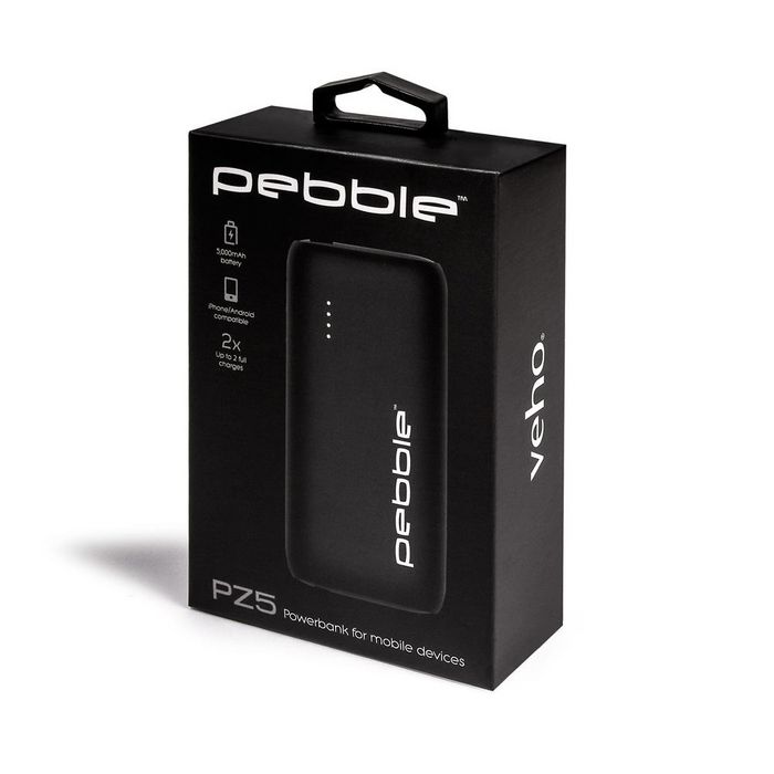 Veho Pebble PZ-5 - Batterie externe portable 5000mAh avec cellules Li-on 21700, port USB-C universel et port USB-A, compacte et légère