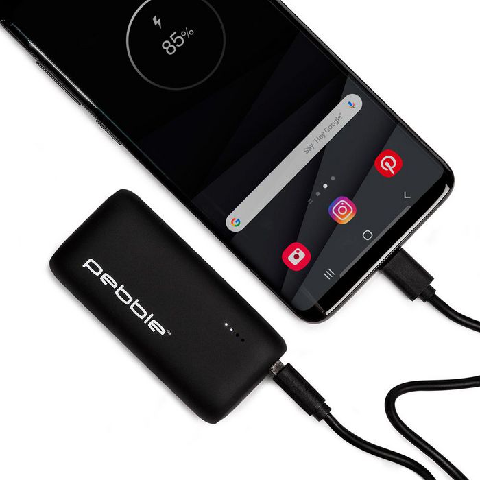 Veho Pebble PZ-5 - Batterie externe portable 5000mAh avec cellules Li-on 21700, port USB-C universel et port USB-A, compacte et légère