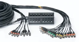 Cordial Stagebox 16 Entrées XLR 8 Sorties XLR Câble 30 Mètres