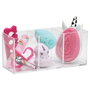 Cosmetic Club Organisateur de maquillage transparent à trois compartiments