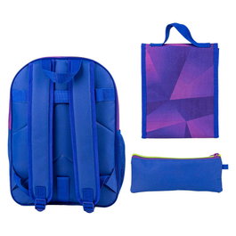 CERDÁ Ensemble scolaire Sonic Prime avec sac à dos, trousse et sac à goûter 42cm