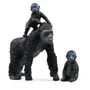 Schleich 42601 Figurine Famille de Gorilles des Plaines - Maman Gorille avec 2 Bébés, Wild Life, Jouet pour Enfants à Partir de 3 Ans