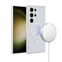 eSTUFF Coque magnétique hybride INFINITE OSLO pour Samsung Galaxy S24 Ultra - Transparente - 86% plastique recyclé - Protection anti-chutes - Compatible MagSafe