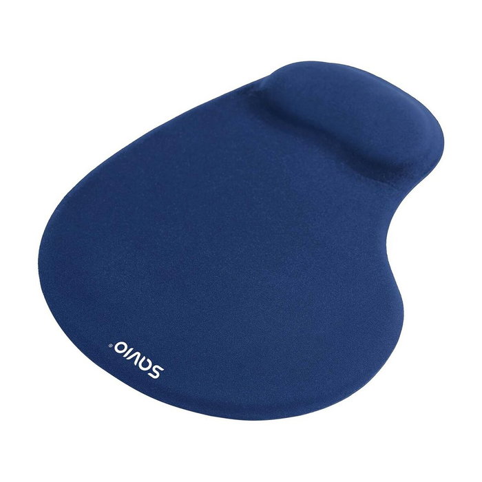 SAVIO Support de souris et de poignet en gel, bleu foncé