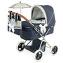 Decuevas Poussette de Poupée Pliable Vintage avec Parapluie - Dimensions 38x65x60 cm, en Métal, Plastique et Polyester