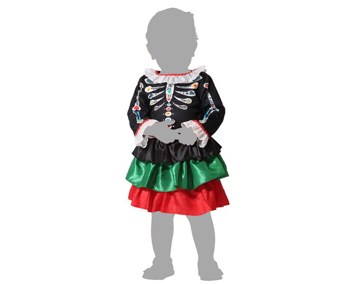 atosa Déguisement Squelette Mexicain Bébé Fille