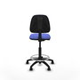 Tabouret Taburete Isso Contact permament de base Tissu Bleu clair Structure polyamide noire Sans accoudoirs Sans appui-tête Roulettes en nylon 50 mm