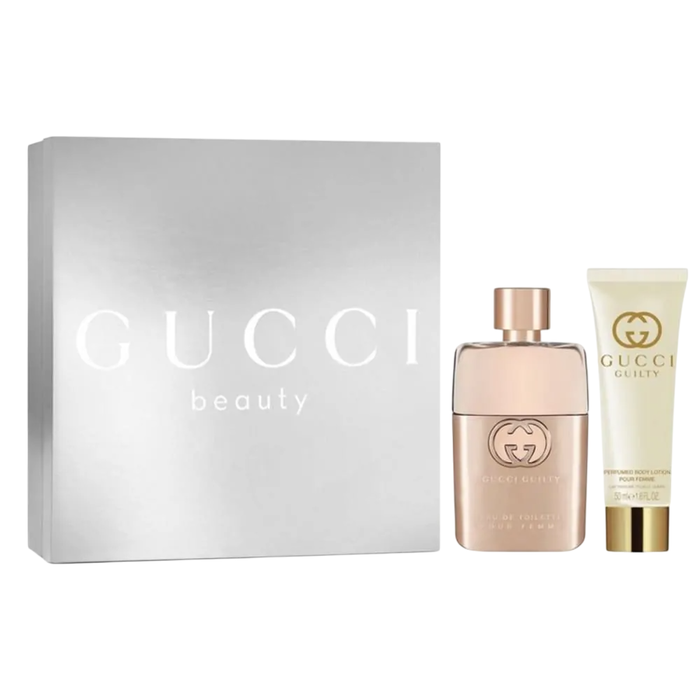 Gucci Guilty Pour Femme - Coffret Cadeau Eau de Toilette 50 ml + Lotion Corporelle Hydratante 50 ml - Parfum Femme Gucci Guilty Pour Femme - Coffret Cadeau Eau de Toilette 50 ml + Lotion Corporelle Hydratante 50 ml - Parfum Femme