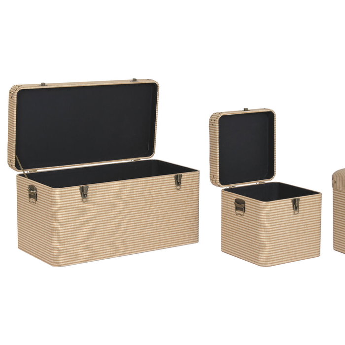 Home ESPRIT Lot de 3 paniers Naturel Traditionnel