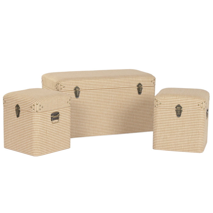 Home ESPRIT Lot de 3 paniers Naturel Traditionnel