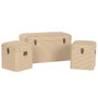 Home ESPRIT Lot de 3 paniers Naturel Traditionnel