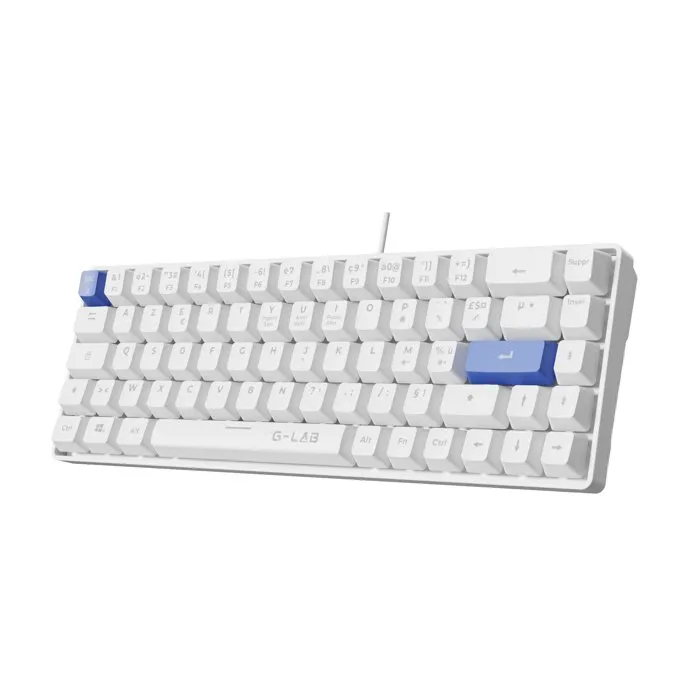 The G-Lab KEYZ HYDROGEN Clavier Gamer 60% Blanc The G-Lab KEYZ HYDROGEN Clavier Gamer 60% Blanc