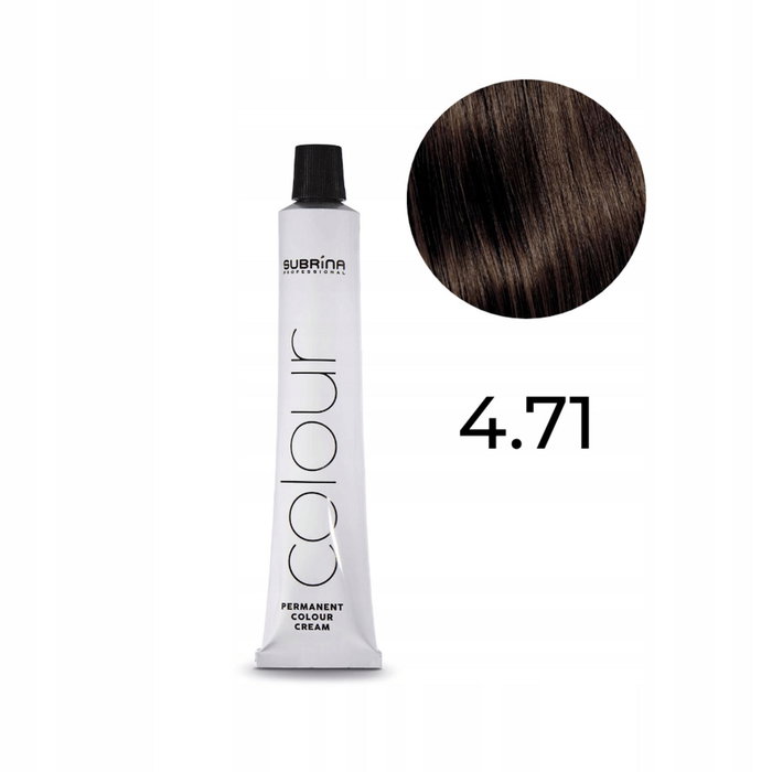 Subrina Professional Essential Colour - Teinture permanente pour cheveux - Nuance 4.71 Medium Brown - 100 ml Subrina Professional Essential Colour - Teinture permanente pour cheveux - Nuance 4.71 Medium Brown - 100 ml