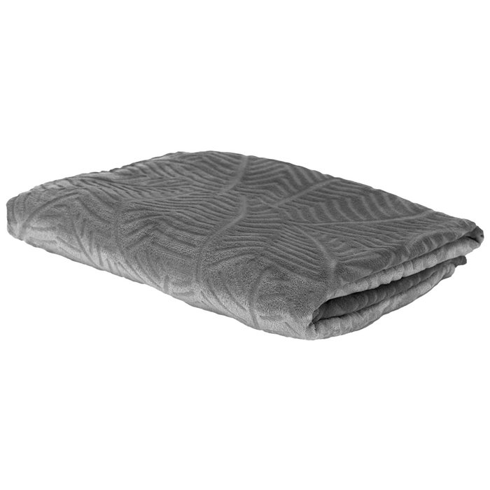 Home Deco Factory Couverture en flanelle grise 150x200 cm