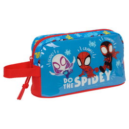 SAFTA Thermos isotherme Spidey Marvel pour petit-déjeuner avec compartiment à fermeture éclair et poignée - 21.5x6.5x12 cm