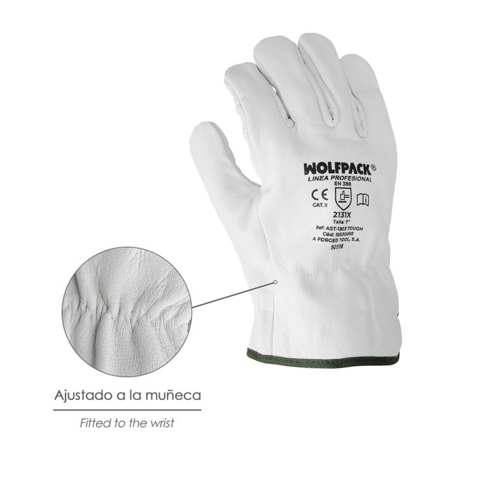 WOLFPACK LINEA PROFESIONAL Gants en cuir de fleur 9 pouces WOLFPACK LINEA PROFESIONAL Gants en cuir de fleur 9 pouces