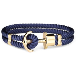 Paul Hewitt Bracelet en Tissu Bleu 16-17cm
