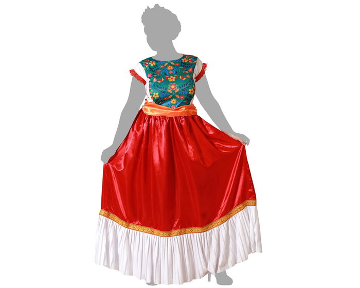 atosa Déguisement Mexicain Robe Rouge Femme Adulte XL