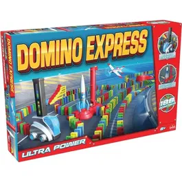 Goliath Domino Express Ultra Power, coffret avec Super Dealer pour créer des circuits à dominos automatiques, jeu de construction à partir de 6 ans