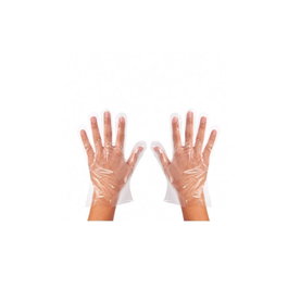 Bifull - Gants jetables en polyéthylène HDPE 0.4 g/pièce, taille unique, pack de 100 unités