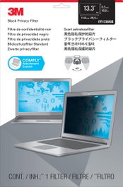 3M Filtre de confidentialité noir réversible antireflet pour PC portable 13.3 pouces - Réduction lumière bleue, technologie microlouver