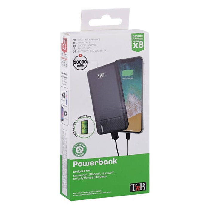 Powerbank T'NB PBU20000 Noir 20000 mAh