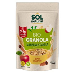 SOLNATURAL Muesli Krunchy Avoine Pomme et Cannelle sans Gluten 350g