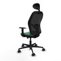Piqueras Y Crespo Chaise de bureau Jorquera, Vert émeraude/Noir, Mécanisme Sincro/Traslack