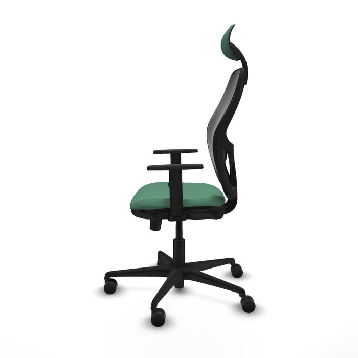 Piqueras Y Crespo Chaise de bureau Jorquera, Vert émeraude/Noir, Mécanisme Sincro/Traslack