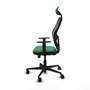 Piqueras Y Crespo Chaise de bureau Jorquera, Vert émeraude/Noir, Mécanisme Sincro/Traslack