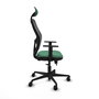 Piqueras Y Crespo Chaise de bureau Jorquera, Vert émeraude/Noir, Mécanisme Sincro/Traslack