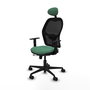 Piqueras Y Crespo Chaise de bureau Jorquera, Vert émeraude/Noir, Mécanisme Sincro/Traslack