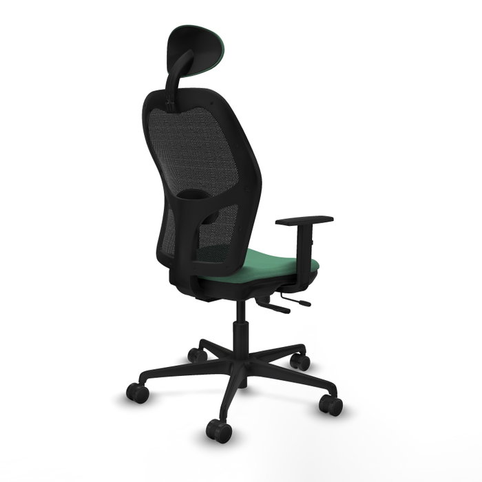 Piqueras Y Crespo Chaise de bureau Jorquera, Vert émeraude/Noir, Mécanisme Sincro/Traslack