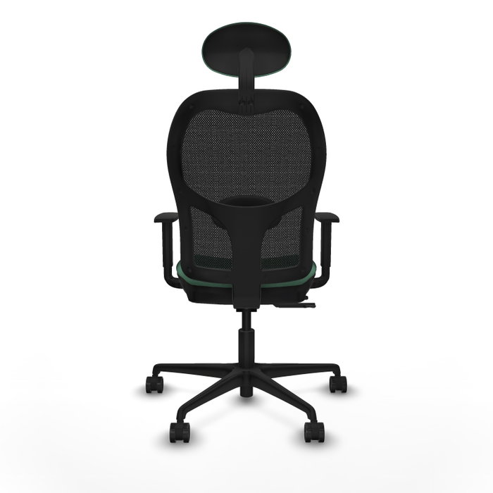 Piqueras Y Crespo Chaise de bureau Jorquera, Vert émeraude/Noir, Mécanisme Sincro/Traslack