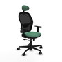 Piqueras Y Crespo Chaise de bureau Jorquera, Vert émeraude/Noir, Mécanisme Sincro/Traslack