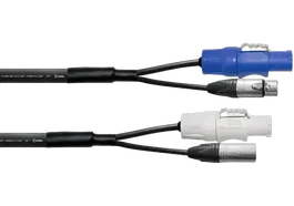 CORDIAL Câble DMX XLR 3 broches + Powercon 3 m