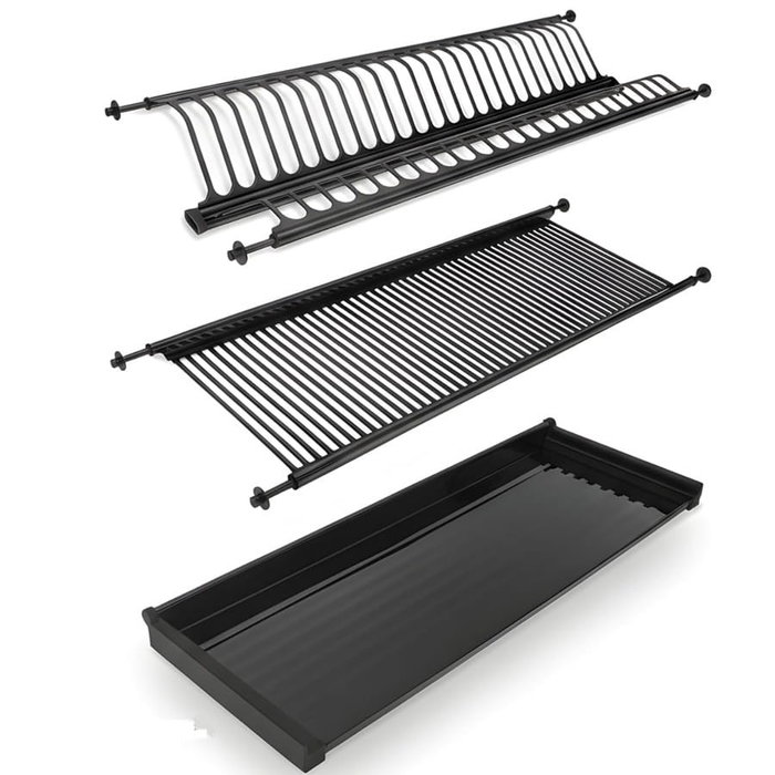 HERRAJES ALK Escurreplatos/Vasos Eire M800 Acero Inoxidable Negro Mate INOX 201 / AISI 304