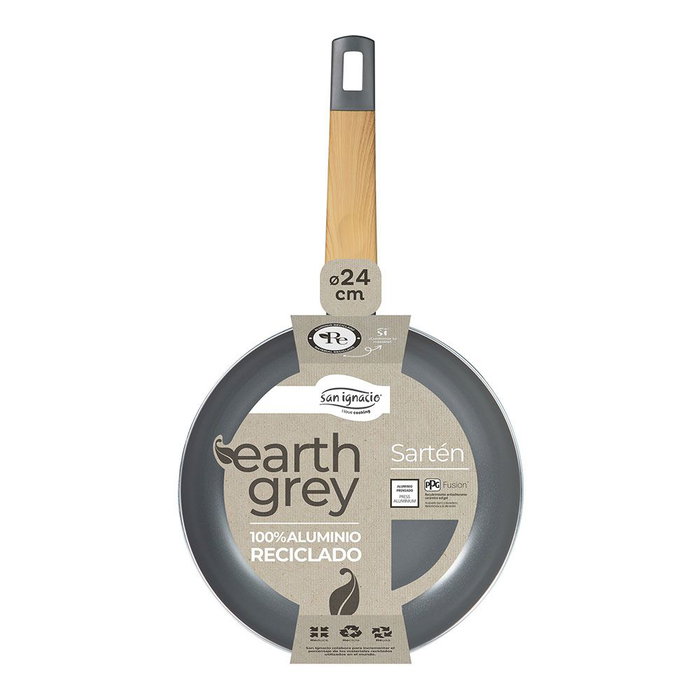 San Ignacio Poêle Aluminium Pression Earth Grey Ø24 cm Antiadhésif Céramique Induction San Ignacio Poêle Aluminium Pression Earth Grey Ø24 cm Antiadhésif Céramique Induction