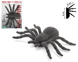 Araignée effrayante grise de 9 cm pour décoration d'Halloween