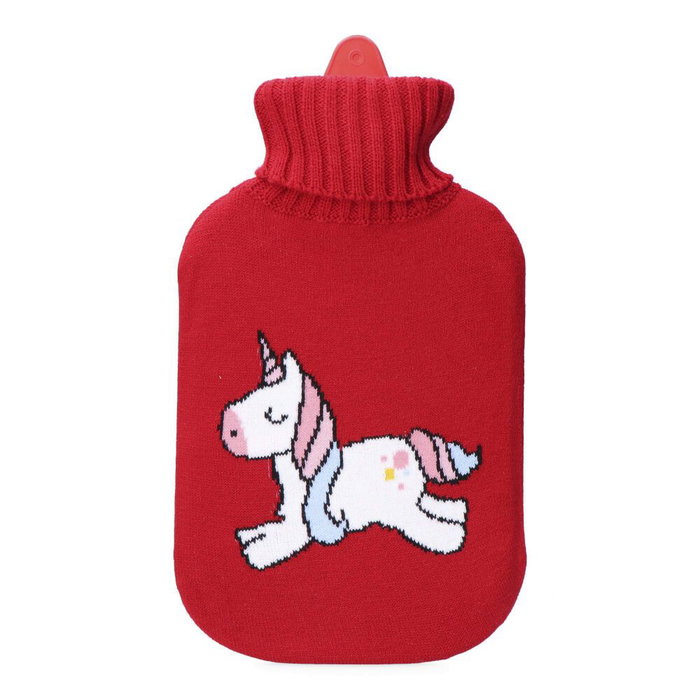 Edm Bouillotte 2L Rouge avec Housse Licorne Unicornio Edm Bouillotte 2L Rouge avec Housse Licorne Unicornio