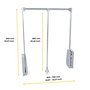 Emuca Penderie rabattable pour armoire Hang, 830 - 1150, Chromé, Acier et Plastique.