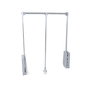 Emuca Penderie rabattable pour armoire Hang, 830 - 1150, Chromé, Acier et Plastique.
