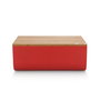 Alessi BG03 R Mattina Panera en Acier et Résine - Panetière avec Couvercle Planche à Découper - Design Big-Game