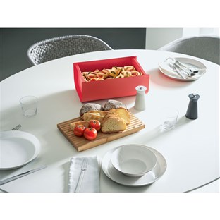 Alessi BG03 R Mattina Panera en Acier et Résine - Panetière avec Couvercle Planche à Découper - Design Big-Game Alessi BG03 R Mattina Panera en Acier et Résine - Panetière avec Couvercle Planche à Découper - Design Big-Game