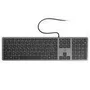 Mobility Lab Clavier AZERTY USB Slim Finition Métal - Space Grey - Pour Windows - Pavé Numérique - Câble 1,5 m