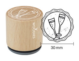 Woodies Sceau en bois et caoutchouc coupe de champagne 33x30mm