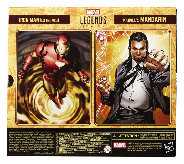 Hasbro Marvel Legends Pack de 2 Figurines Iron Man (Extremis) & Marvel's Mandarin 15 cm
