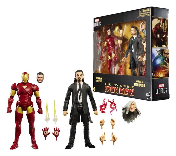 Hasbro Marvel Legends Pack de 2 Figurines Iron Man (Extremis) & Marvel's Mandarin 15 cm