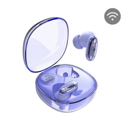 Mars Gaming MHIB2PP - Casque Bluetooth 5.4 True Wireless Intra-auriculaire Violet - Autonomie 24h avec Écran LED, Micromètre Boom, USB-C