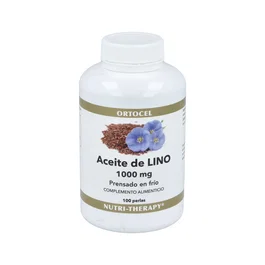 Ortocel Nutri-Therapy Huile de Lin (Graine de Lin) 1000mg, 100 Perles - Complément Alimentaire Oméga 3 & 6